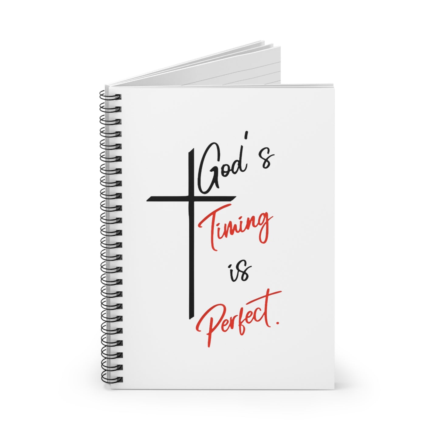 God's Timing is Perfect Christian Notebook - Ruled Line