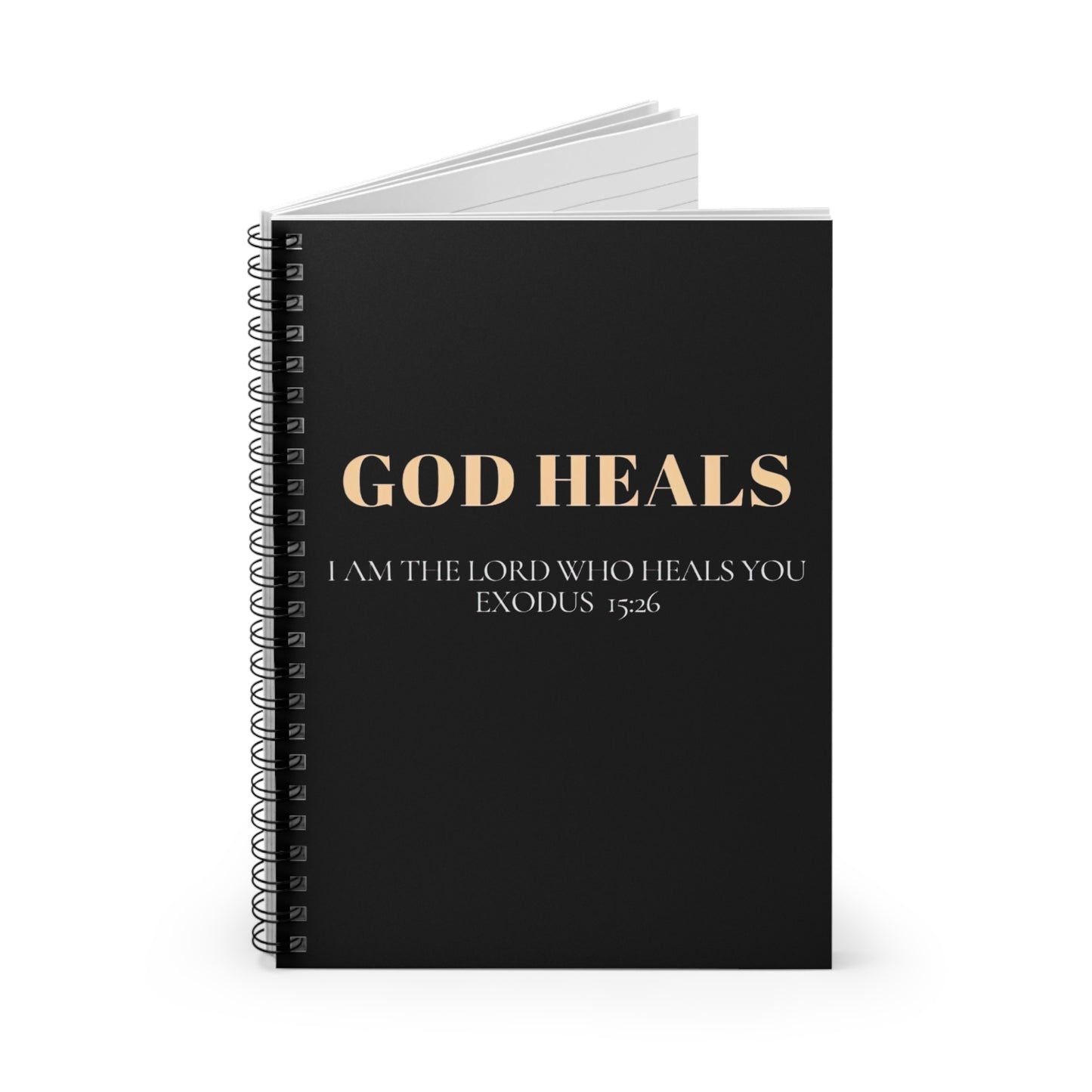 God Heals Christian Notebook Ruled Line