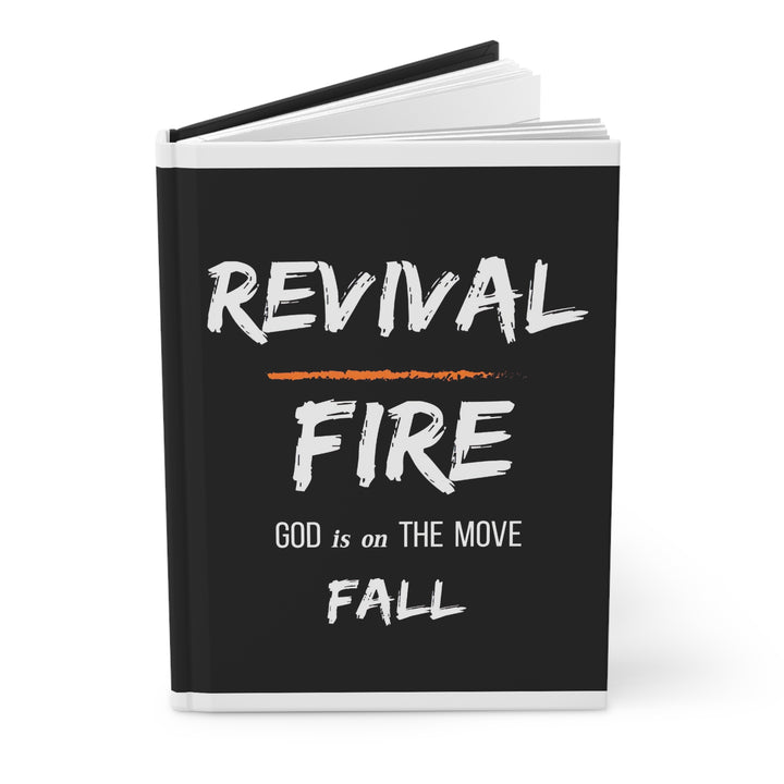 Revival Fire Hardcover Journal — "God is on the Move" Inspirational Faith Notebook
