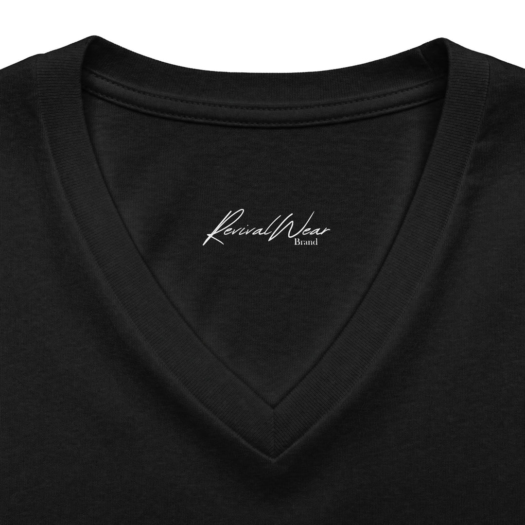 In The Name Of Jesus V-Neck Tee – Christian Women's Faith Shirt