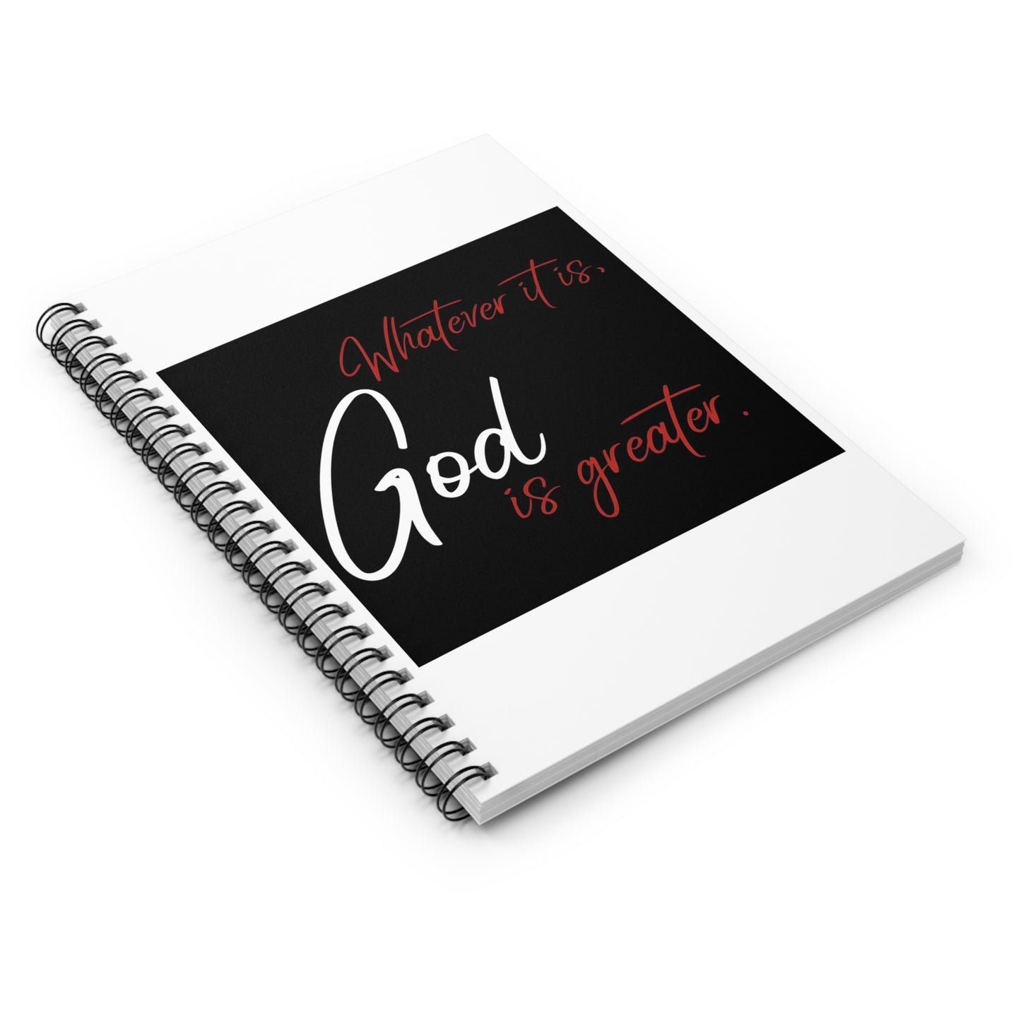 God Is Greater Christian Spiral Notebook - Ruled Line