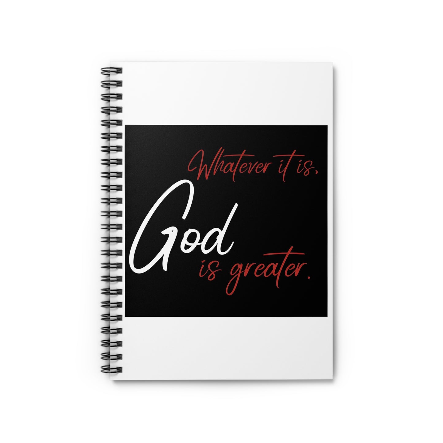 God Is Greater Christian Spiral Notebook - Ruled Line