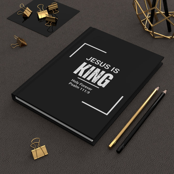"Jesus Is King" Christian Notebook (Psalm 111:9)