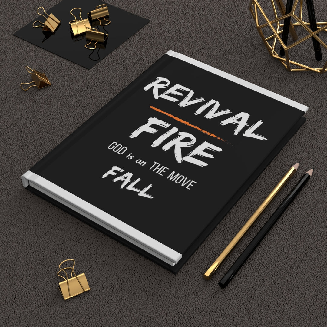 Revival Fire Hardcover Journal — "God is on the Move" Inspirational Faith Notebook
