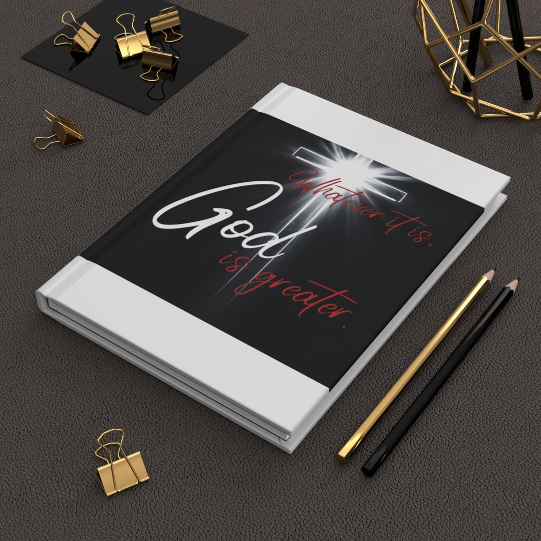 God Is Greater Hardcover Journal — Inspirational Christian Prayer & Faith Notebook