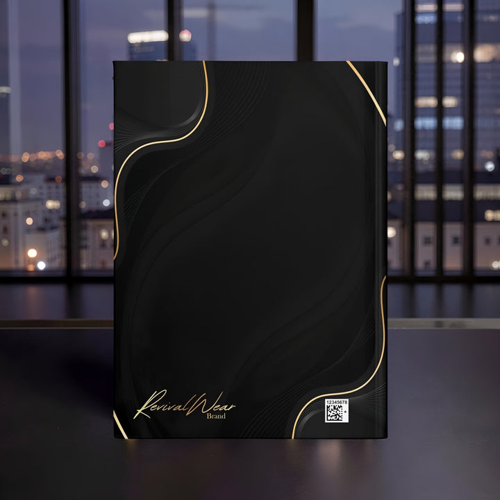 #Jesus Hardcover Journal — Black & Gold Inspirational Devotional Notebook