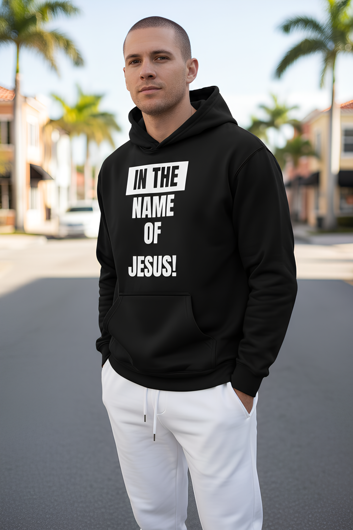 In the Name of JESUS Men’s box hoodie