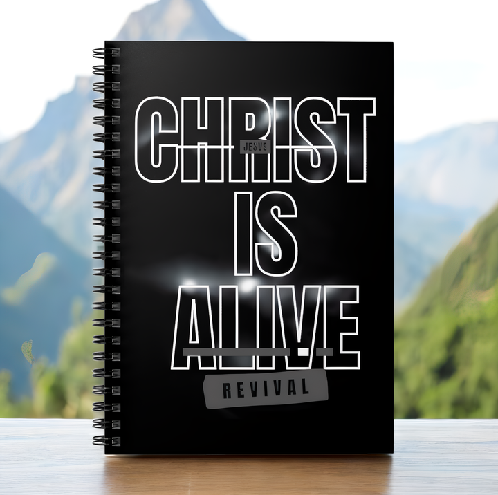 Christ Is Alive Revival Spiral Notebook — Christian Journal, Gospel Study Notebook