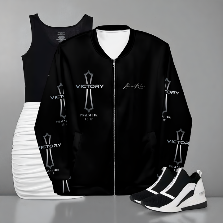 Victory in Jesus women's Bomber Jacket