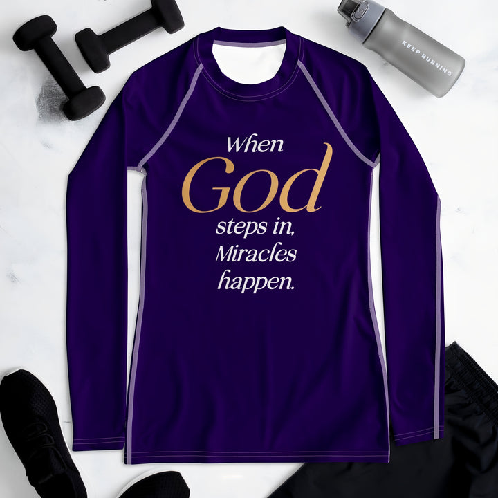 When God Steps in Women's Long sleeve | Christian Shirt