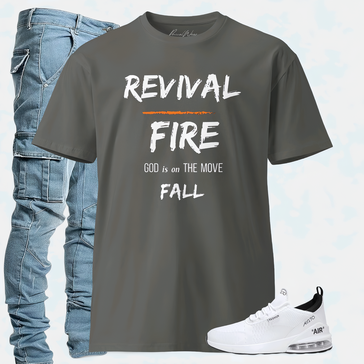 Revival Fire Fall Men's premium Christian T-Shirt