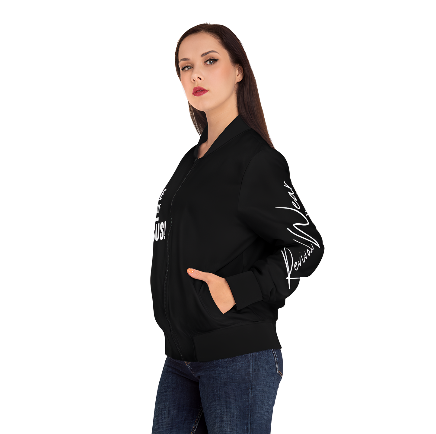 In the Name of JESUS Women's Bomber Jacket