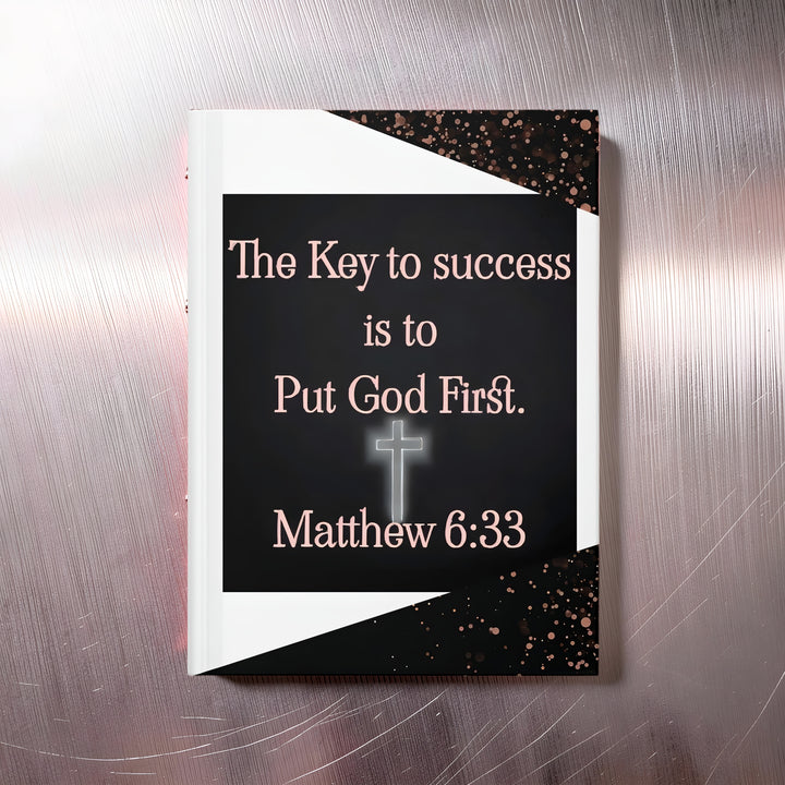 "Put God First" Matthew 6:33 Inspirational Christian Notebook