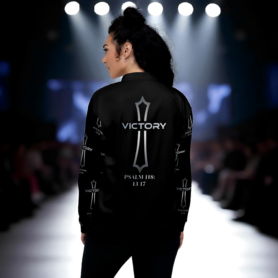 Victory in Jesus women's Bomber Jacket