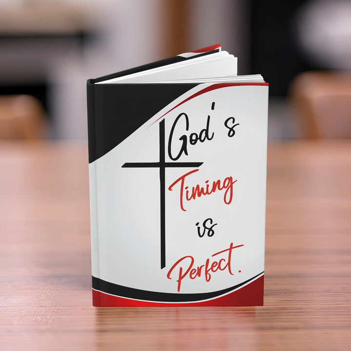 God's Timing Is Perfect Hardcover Journal — Christian Faith Prayer Notebook