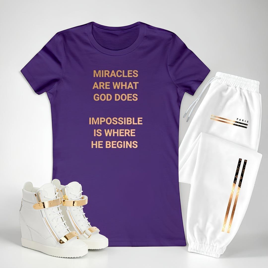 "Miracles are what God does" Women's Favorite Tee