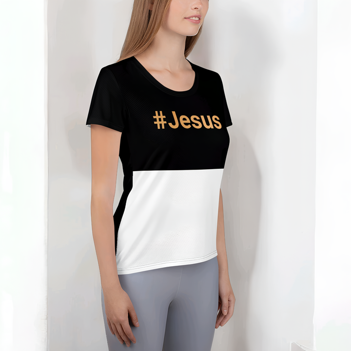 Hashtag Jesus Women's athletic Christian Fashion t-shirt