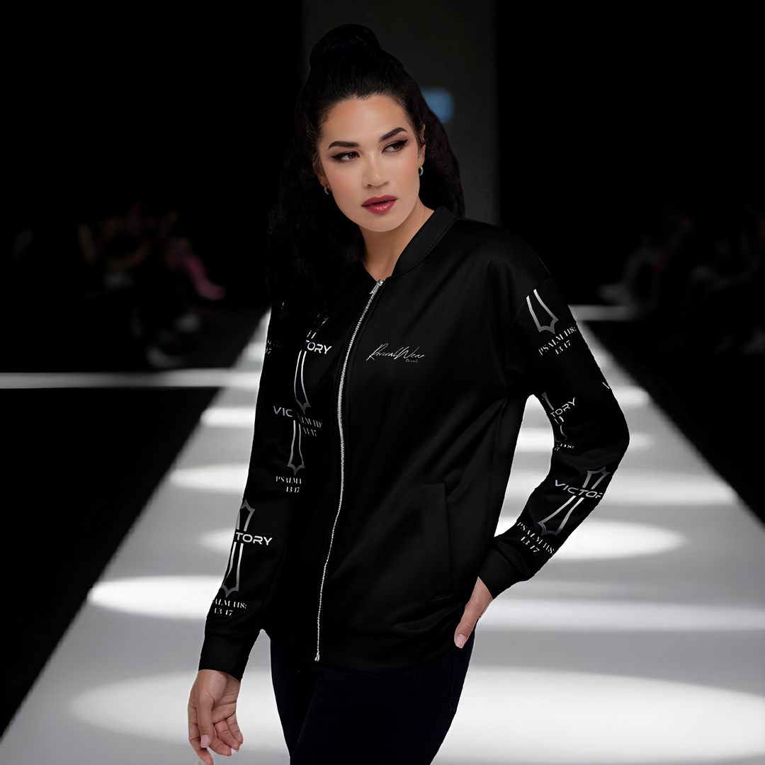 Victory in Jesus women's Bomber Jacket