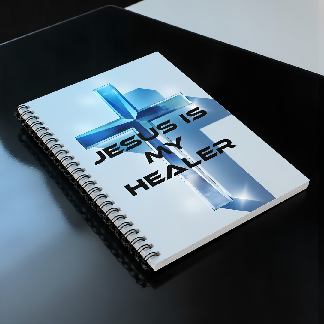 Jesus Is My Healer Spiral Notebook - Christian Cross Prayer Journal