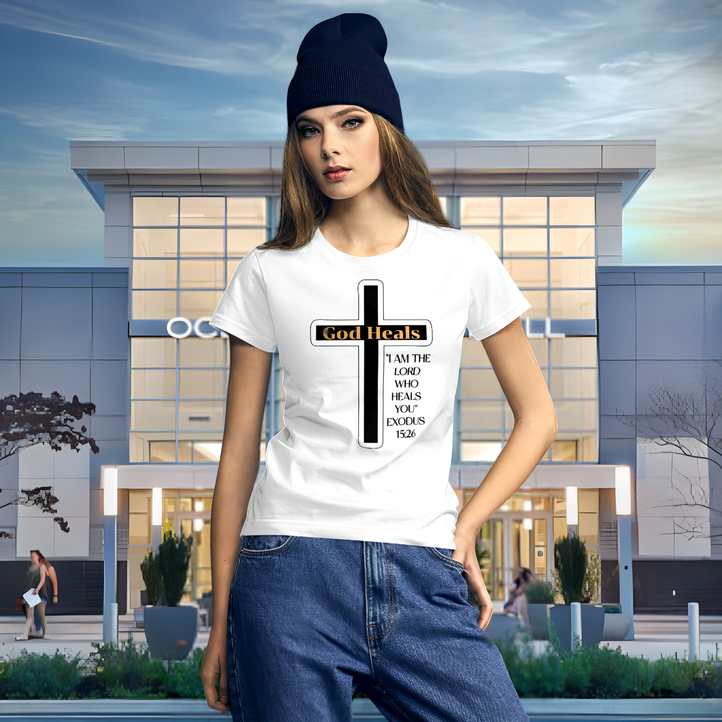 God Heals Women's short sleeve Christian T-Shirt | RevivalWear Brand