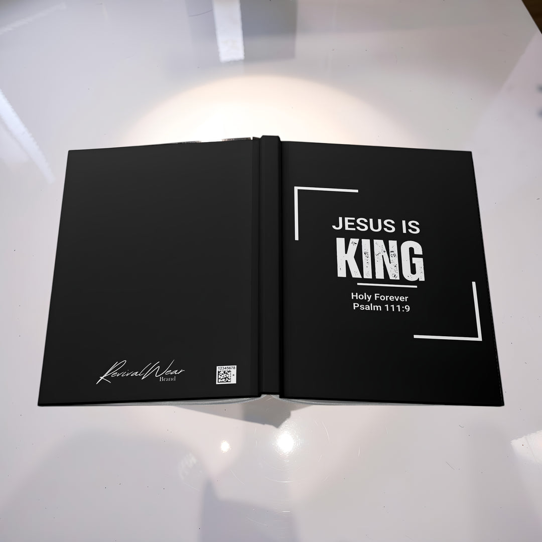 "Jesus Is King" Christian Notebook (Psalm 111:9)