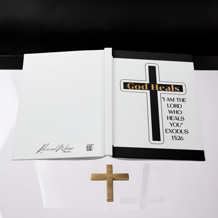 God Heals Hardcover Journal — Exodus 15:26 Inspirational Christian Prayer Notebook