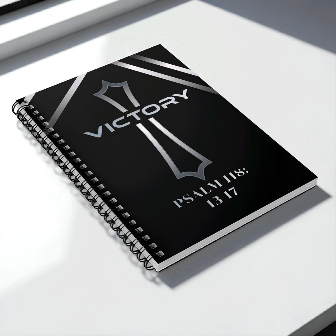 Victory Spiral Notebook - Inspirational Journal, Christian Gifts, Bible Verse Notepad, Jesus Stationery, Encouragement Gift