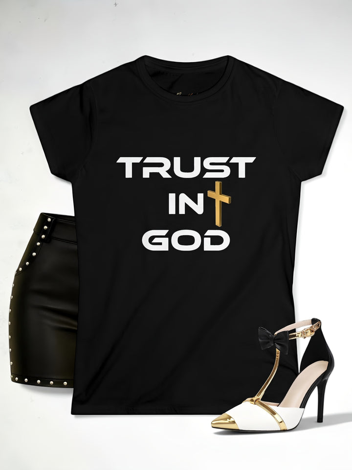 Trust in God Women's Black Softstyle Tee