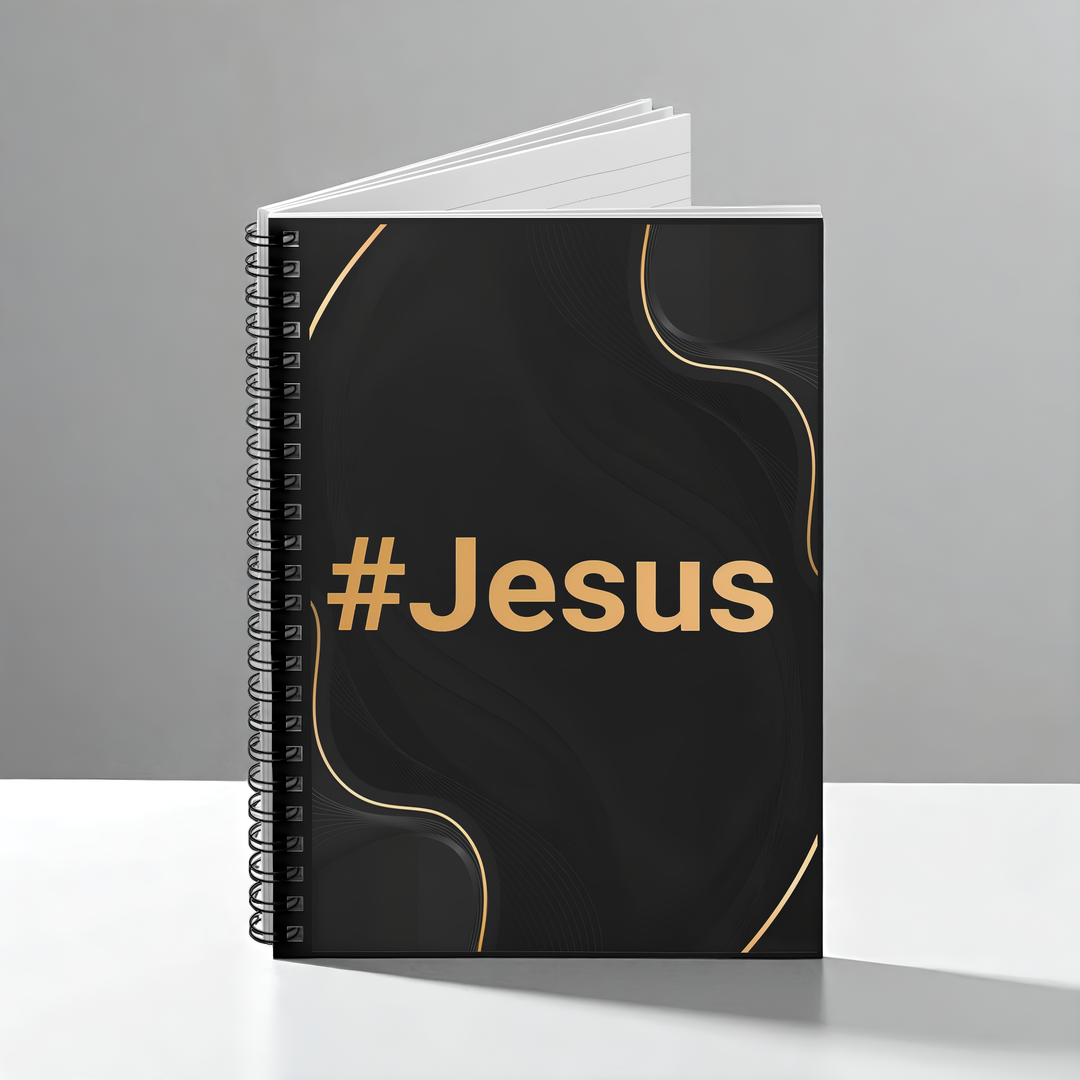 #Jesus Spiral Notebook - Ruled Line, Inspirational Journal, Faith-based Notepad, Christian Gift, Prayer Journal, Study Planner