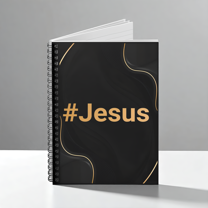 #Jesus Spiral Notebook - Ruled Line, Inspirational Journal, Faith-based Notepad, Christian Gift, Prayer Journal, Study Planner