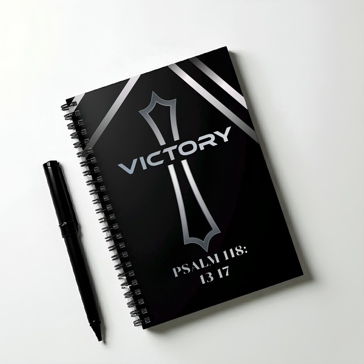 Victory Spiral Notebook - Inspirational Journal, Christian Gifts, Bible Verse Notepad, Jesus Stationery, Encouragement Gift