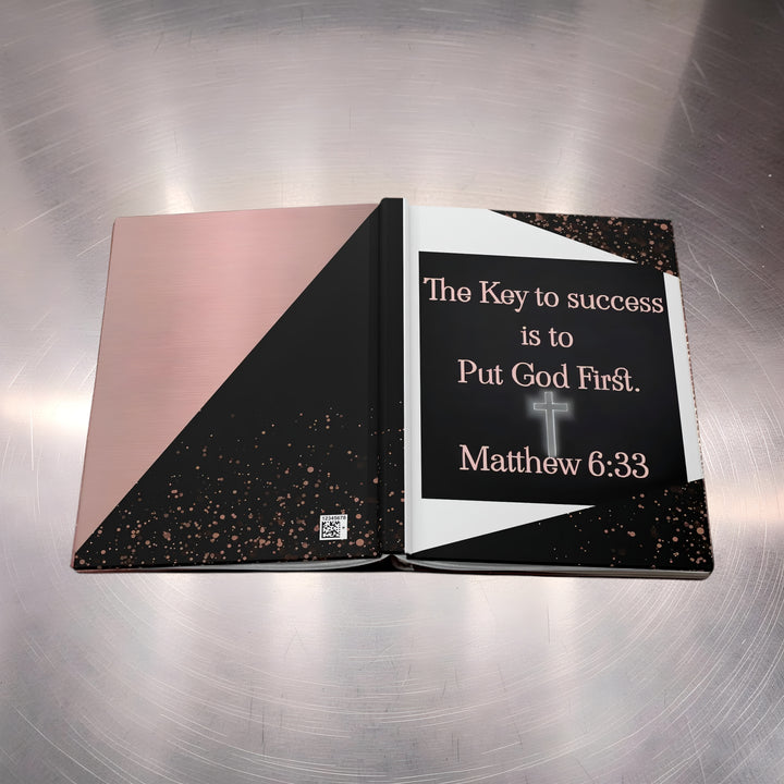 "Put God First" Matthew 6:33 Inspirational Christian Notebook