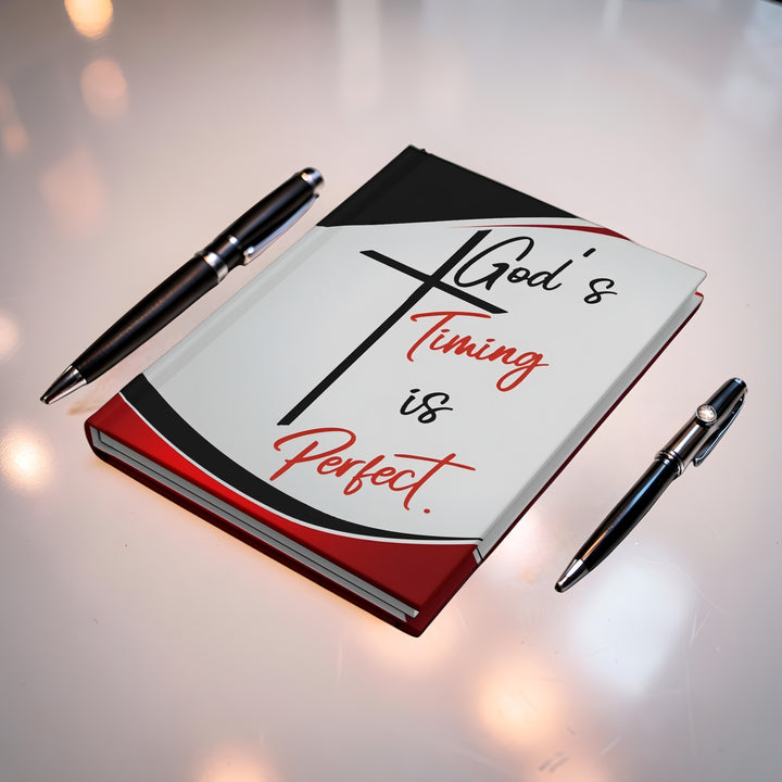God's Timing Is Perfect Hardcover Journal — Christian Faith Prayer Notebook