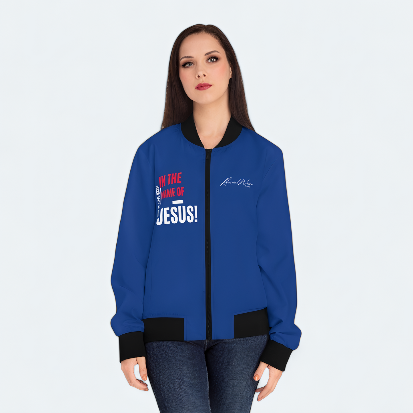 In The Name of JESUS Christian Women's Bomber Jacket