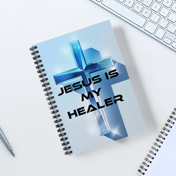 Jesus Is My Healer Spiral Notebook - Christian Cross Prayer Journal