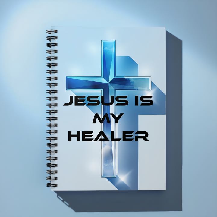 Jesus Is My Healer Spiral Notebook - Christian Cross Prayer Journal