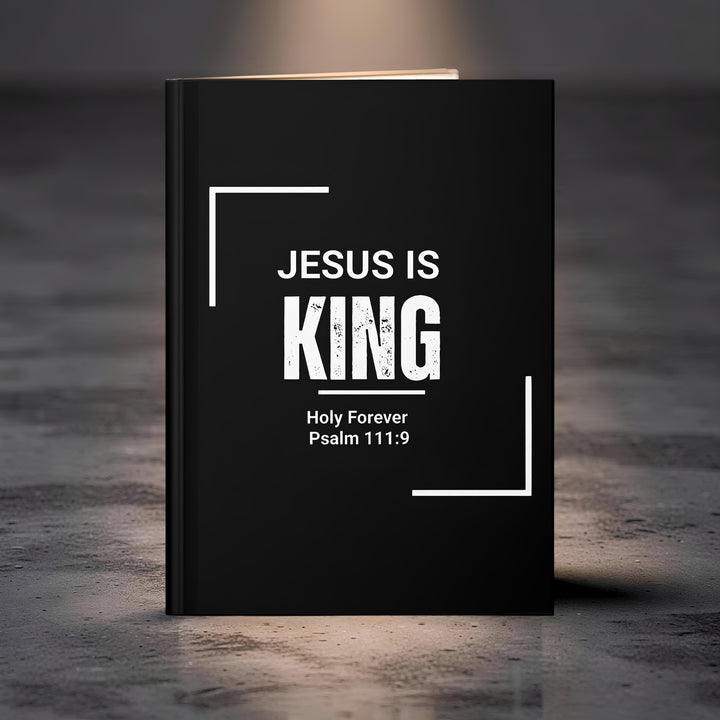"Jesus Is King" Christian Notebook (Psalm 111:9)