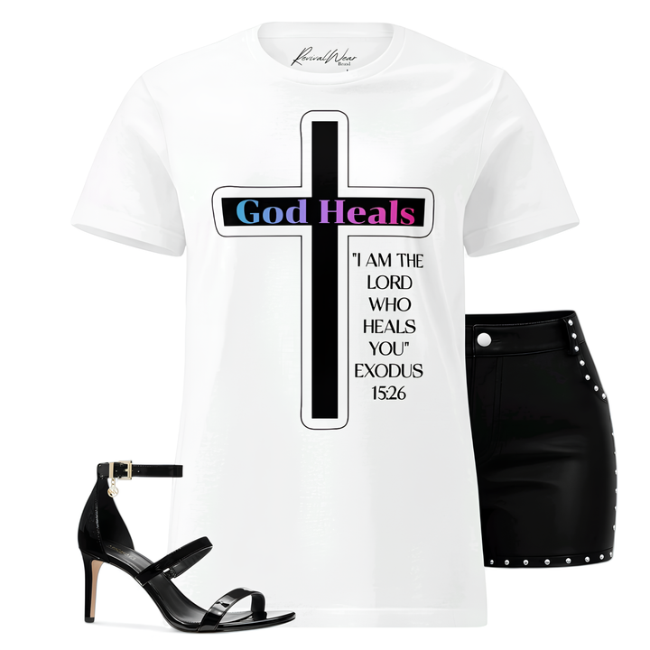God Heals Women’s Fashion Christian t-shirt