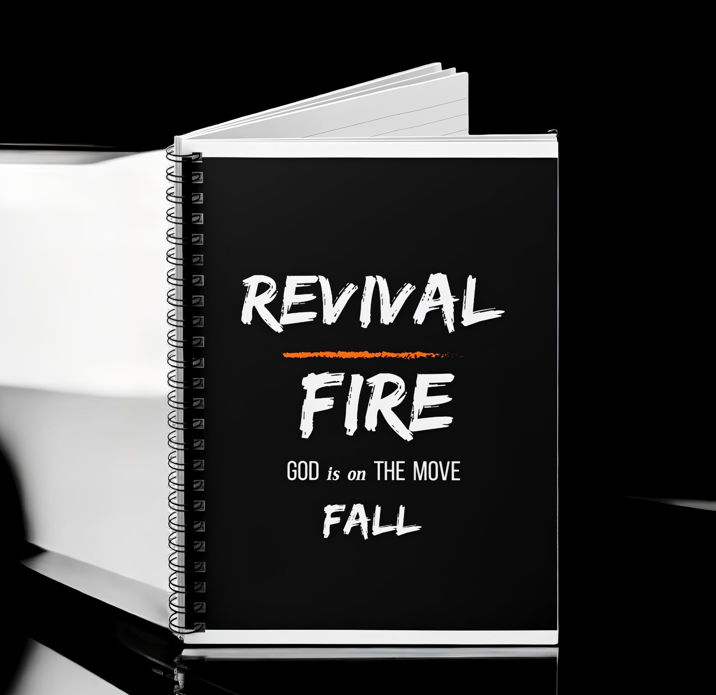 Revival Fire Fall Christian Notebook - Ruled Line