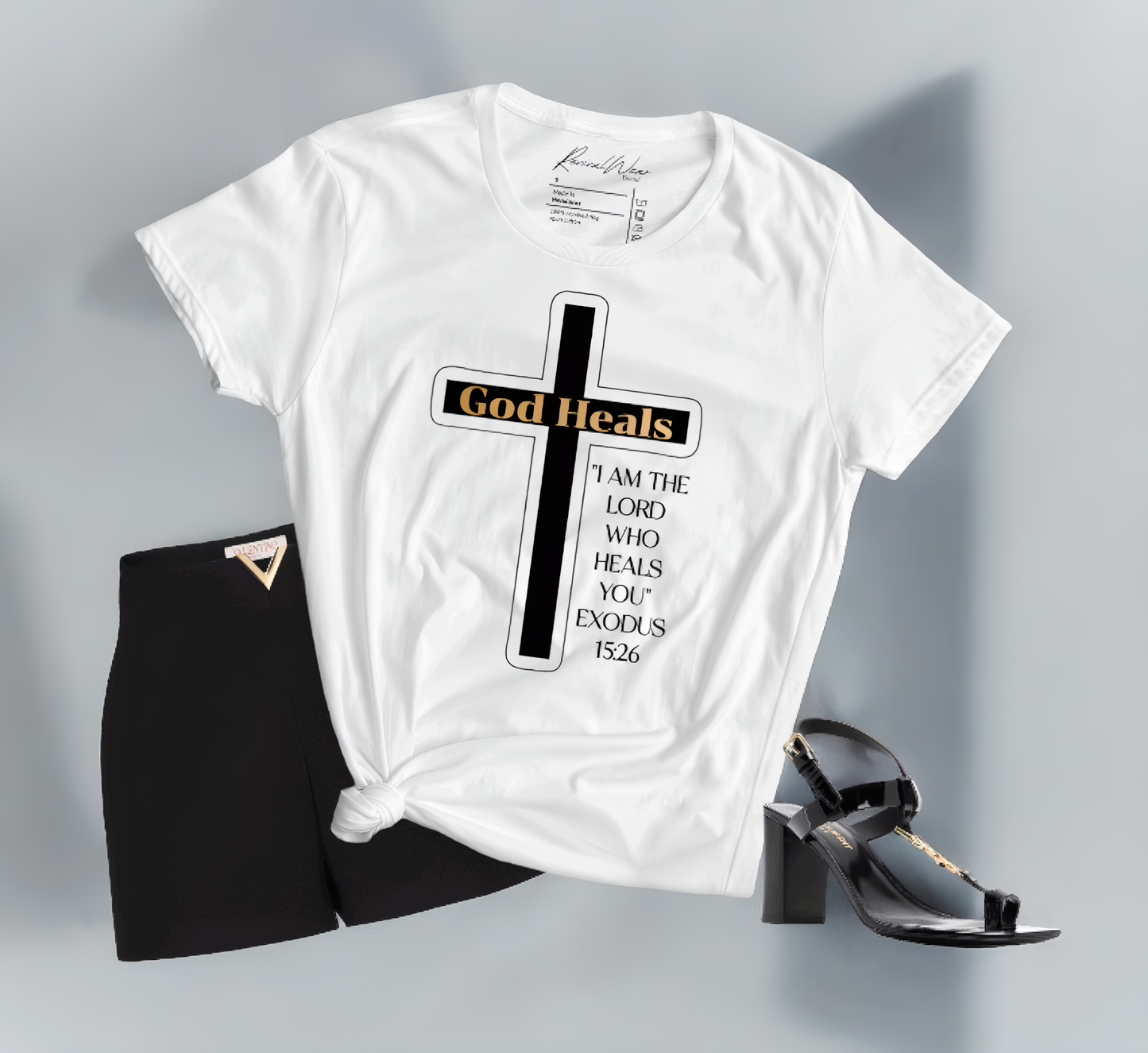 God Heals Women's short sleeve Christian T-Shirt | RevivalWear Brand