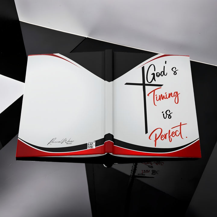 God's Timing Is Perfect Hardcover Journal — Christian Faith Prayer Notebook