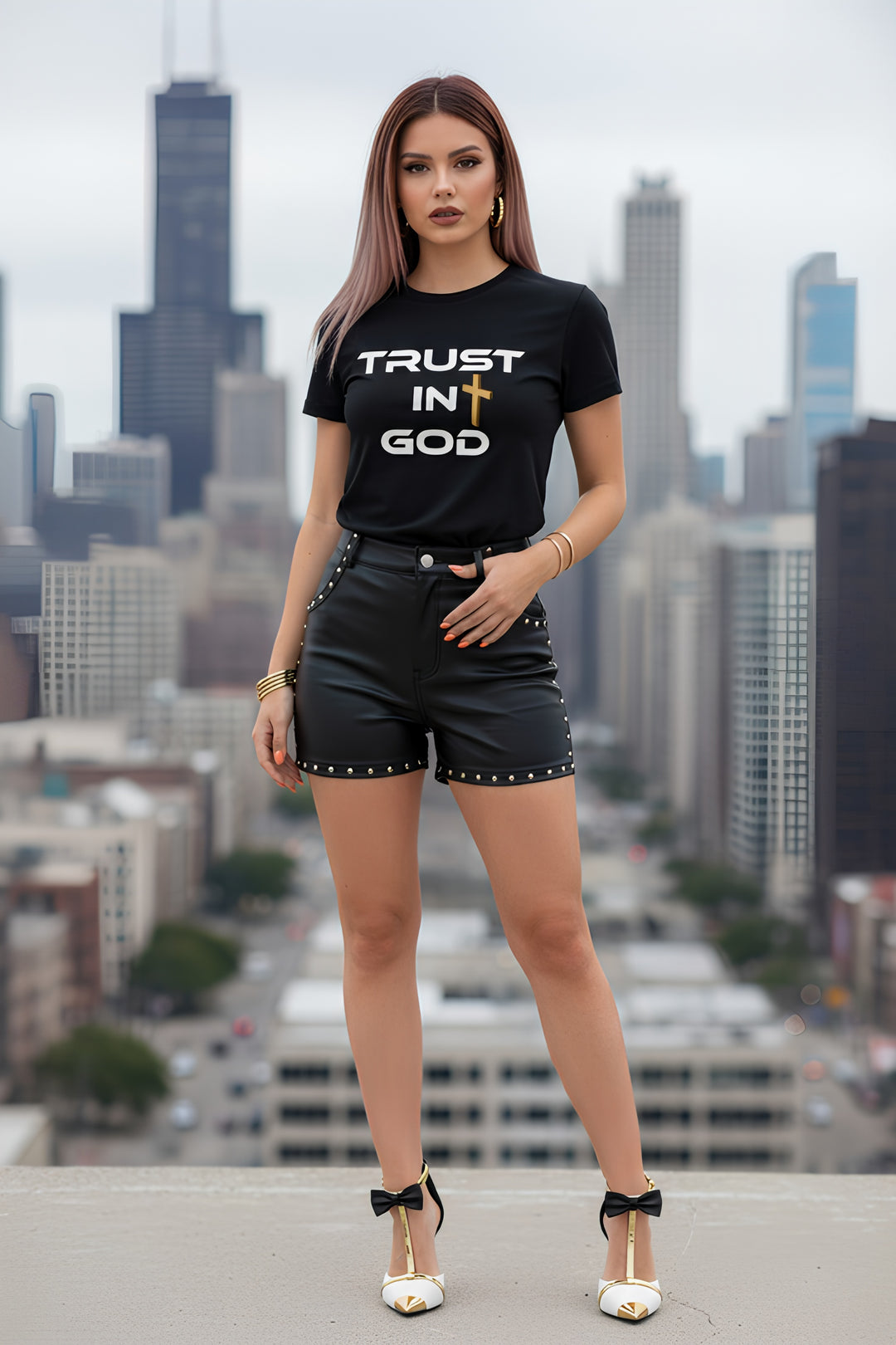 Trust in God Women's Black Softstyle Tee