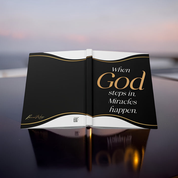 When God Steps In Hardcover Journal — Christian Inspirational Notebook for Prayer & Gratitude