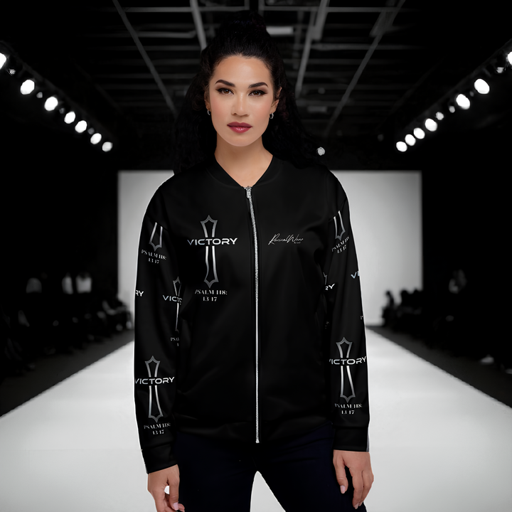 Victory in Jesus women's Bomber Jacket