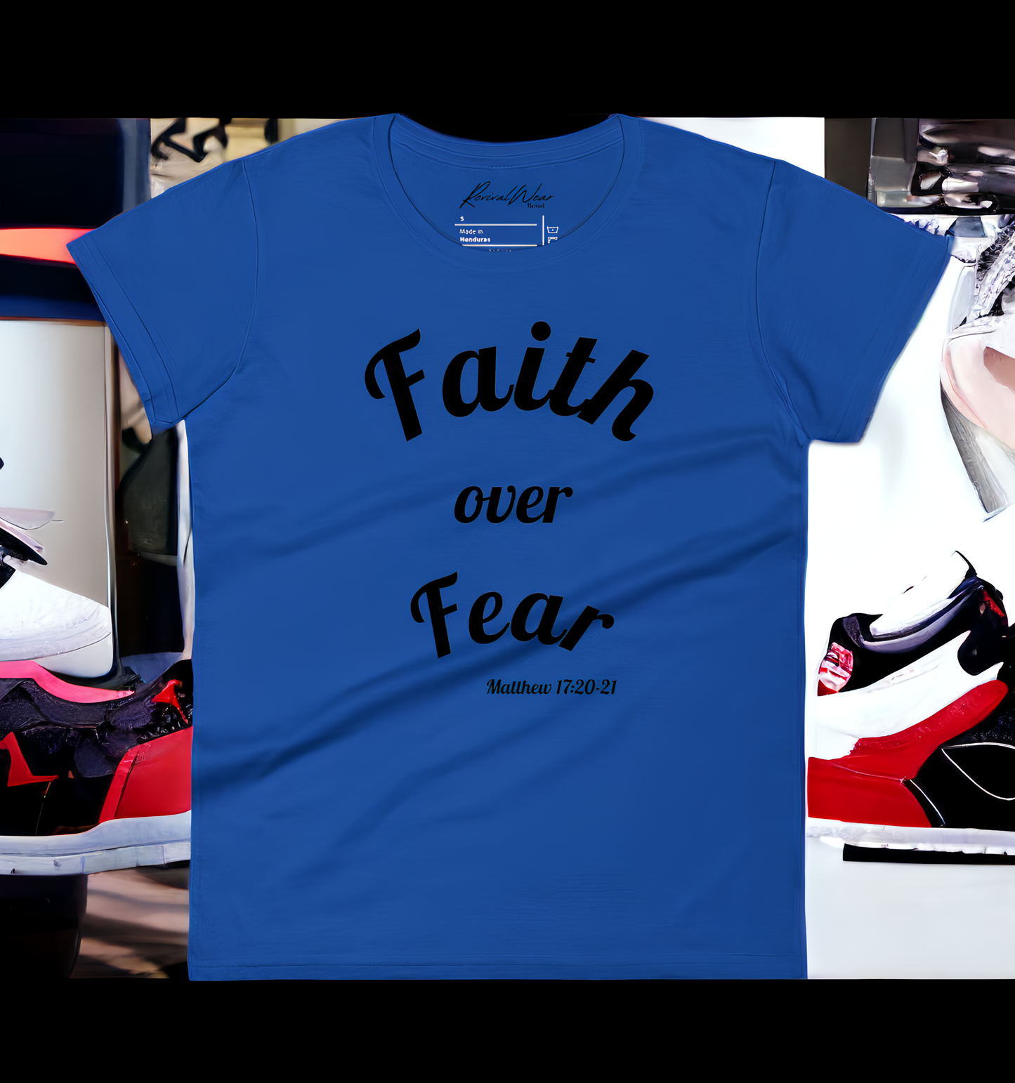 Faith Over Fear Women's Christian short sleeve t-shirt