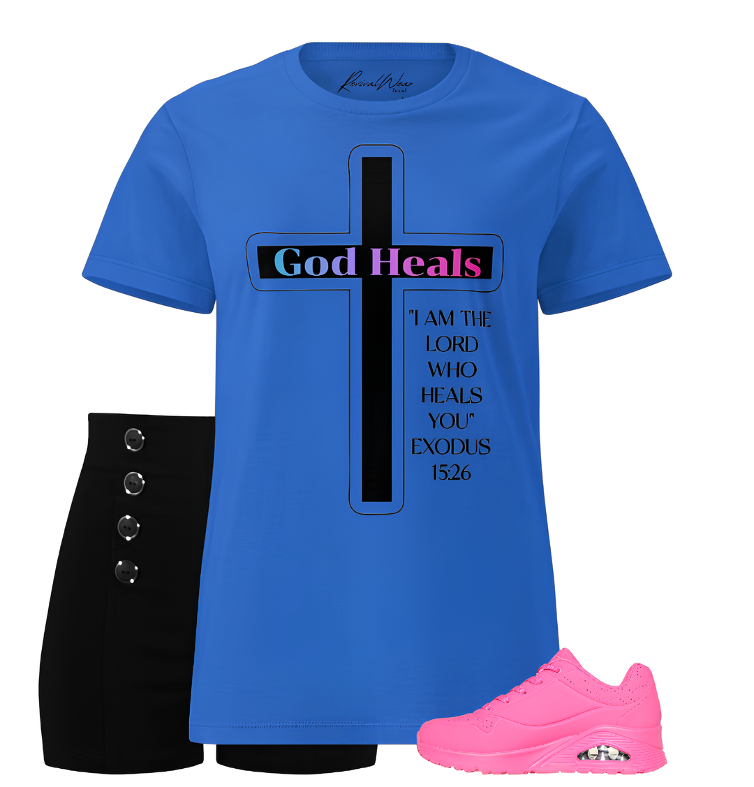 God Heals Women’s Fashion Christian t-shirt