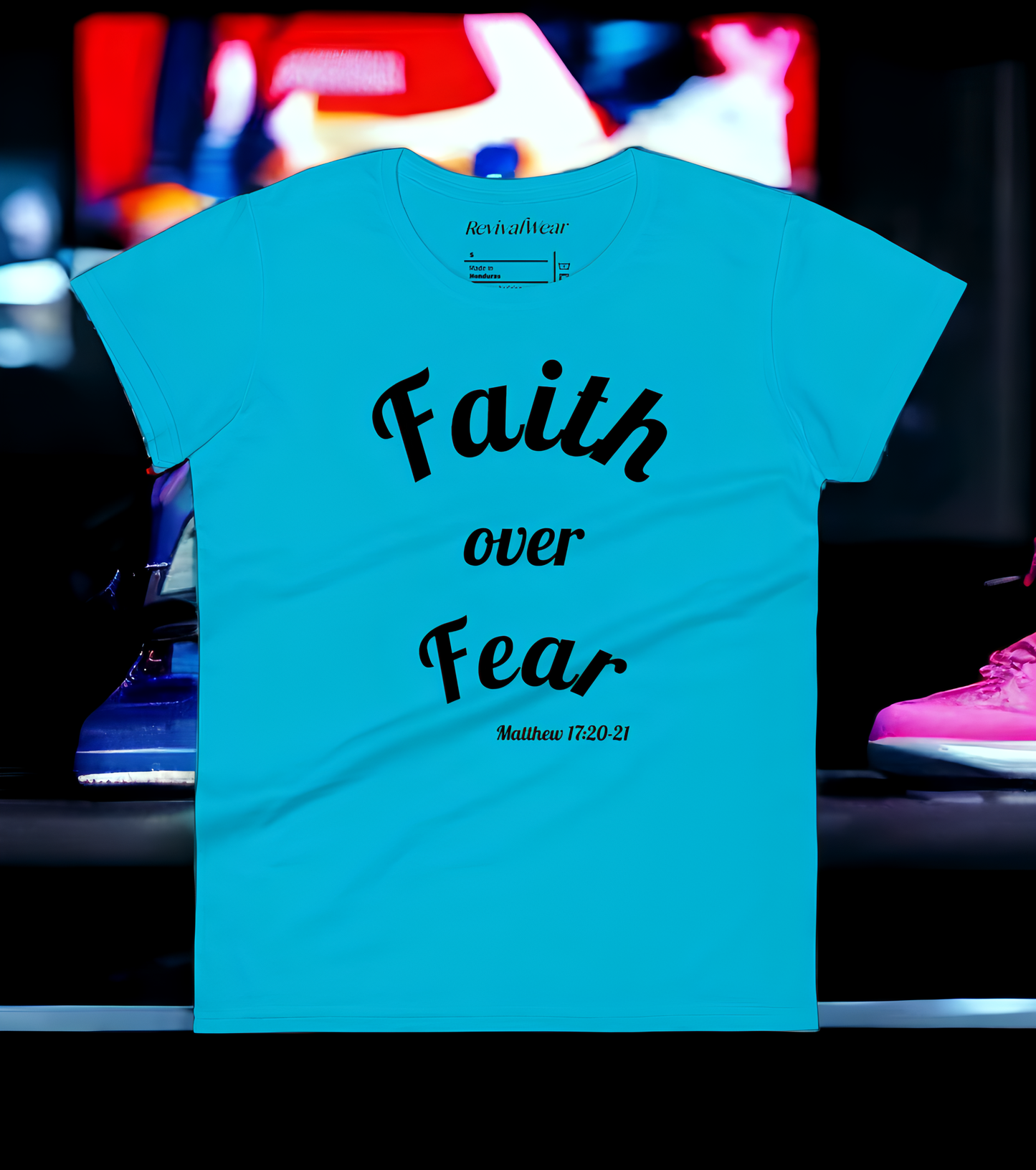 Faith Over Fear Women's Christian short sleeve t-shirt