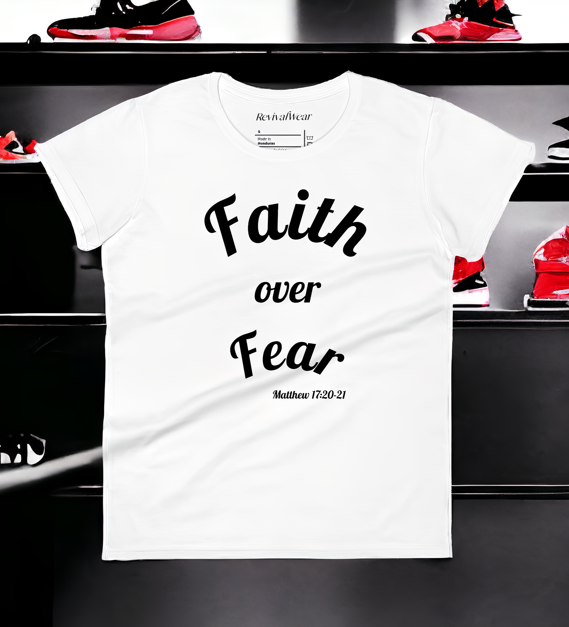 Faith Over Fear Women's Christian short sleeve t-shirt