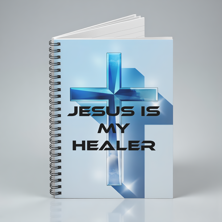 Jesus Is My Healer Spiral Notebook - Christian Cross Prayer Journal
