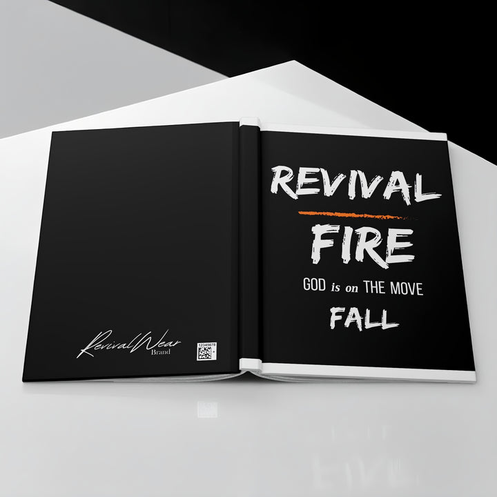 Revival Fire Hardcover Journal — "God is on the Move" Inspirational Faith Notebook
